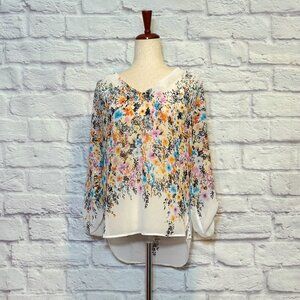 Alice Blue Cream Floral Top